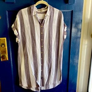 Madewell Linen Shirt Dress (Sz MEDIUM)